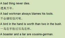 简短的英文谚语