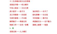 二十个动物歇后语