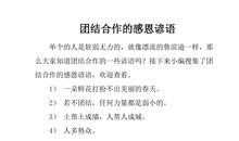 英文团结谚语