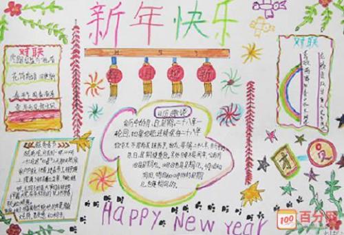 元旦手写报纸文字