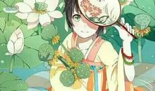 荷花盛开拟人句