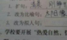 太阳描写拟人句