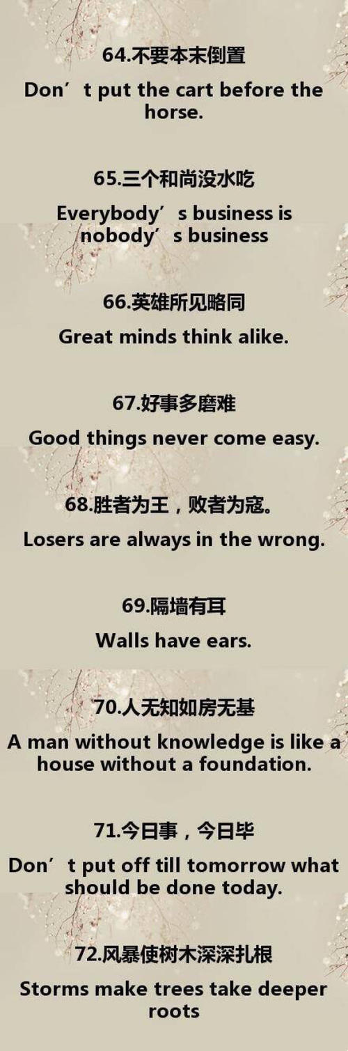 英语高考常用谚语