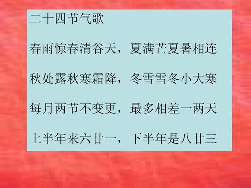 关于二十四个节气的谚语是什么