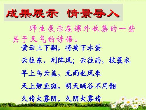 看看关于天气的民间谚语