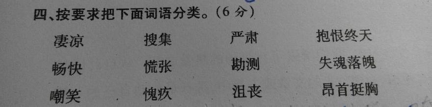 寓言词形容抑郁