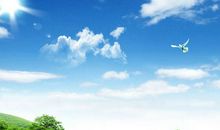 蓝天白云比喻句