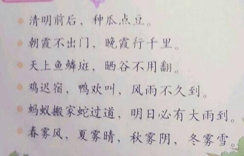 小学二年级的谚语