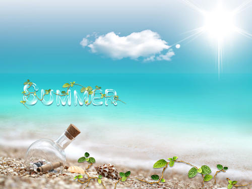 炎热的夏天的祝福