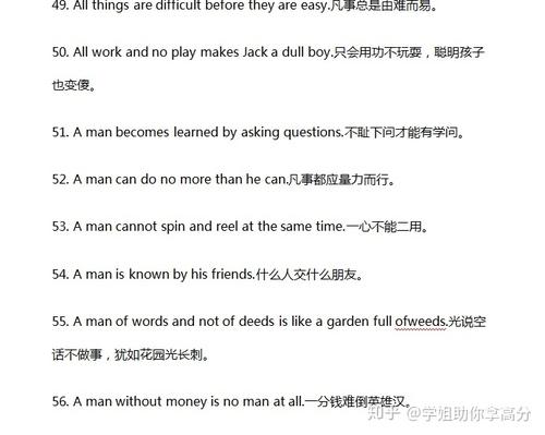 可用于英语作文的谚语