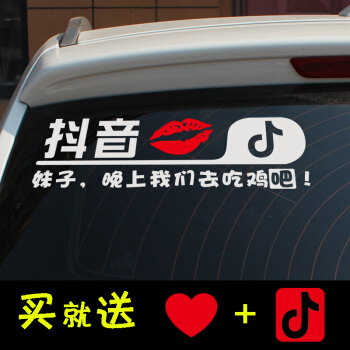 适合制作颤音车贴的句子