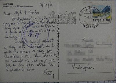 明信片的英文祝福