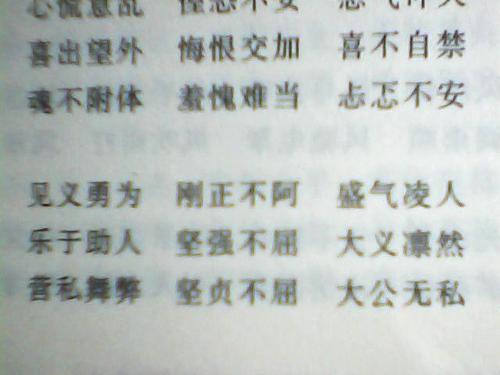 描述字符的单词和句子