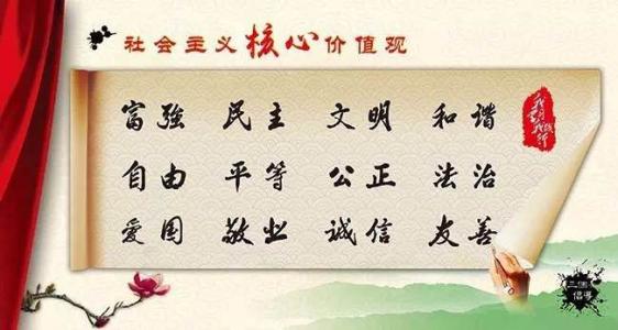 社会主义核心价值观口号