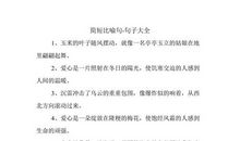 比喻句大全短一点