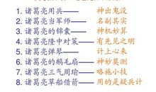 与诸葛亮有关的成语歇后语