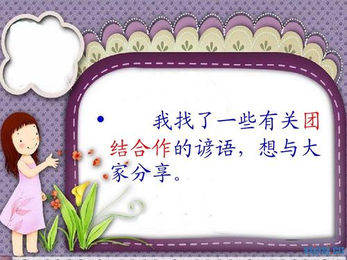 关于团结与合作的谚语选集