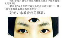 关于眉毛比喻句