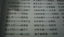 谐音类的歇后语