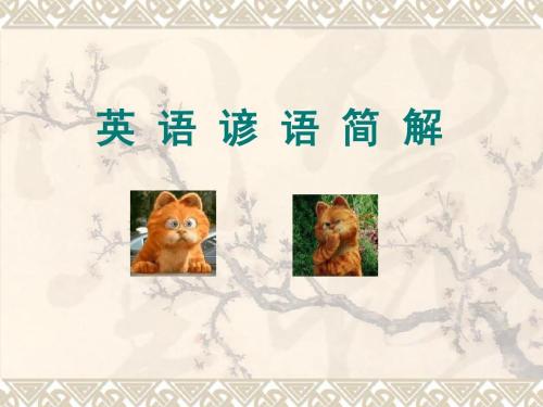 初中考试中常见的英语谚语