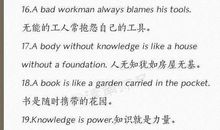 初中生写作常用谚语英文