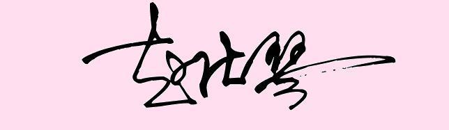 六个字符的签名