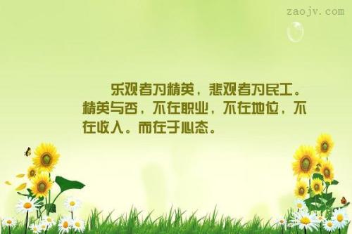 漂亮的句子描述乐观