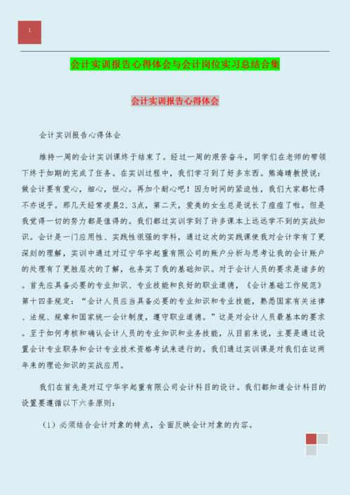会计实习总结