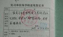 2016三好学生实习学校评语