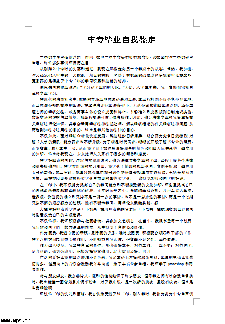 个人年度自我评估