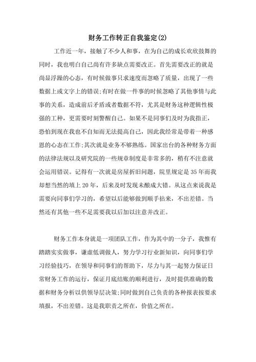 会计转换工作的自我评估