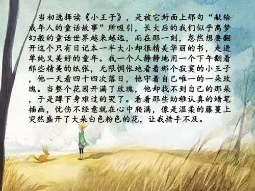 小王子读书经验