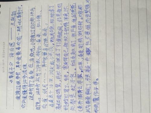 读小说后的3000字