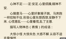 写人物心情的成语