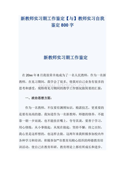 市场实习期间的自我评估