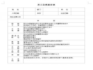 企业员工试用期满的自我评估意见