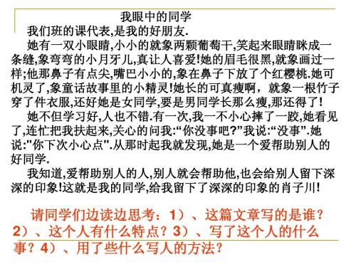 我的“替代”同学的组成