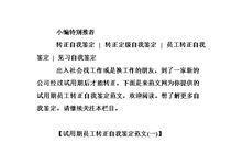 试用期转正员工自我评价