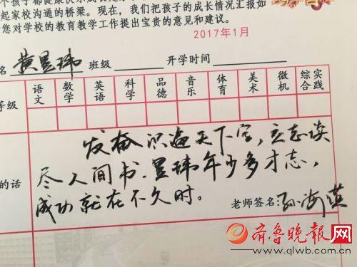 小学老师对聪明学生的评论