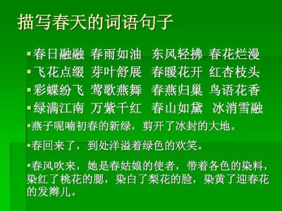 关于描述春天的好句子