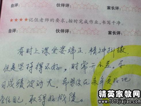 学期末小学生的评论集