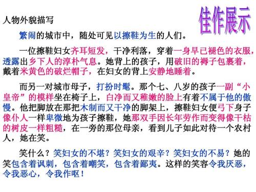 400个单词的字符描述片段