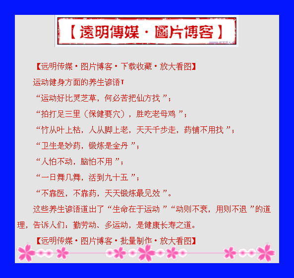 关于体育的谚语