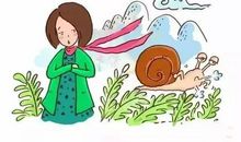 我和蜗牛慢慢散步