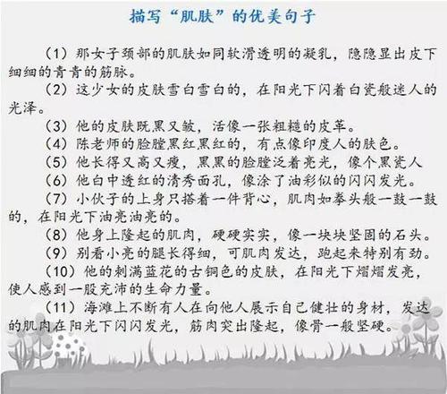 描述患者外表的句子