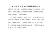20后回故乡作文