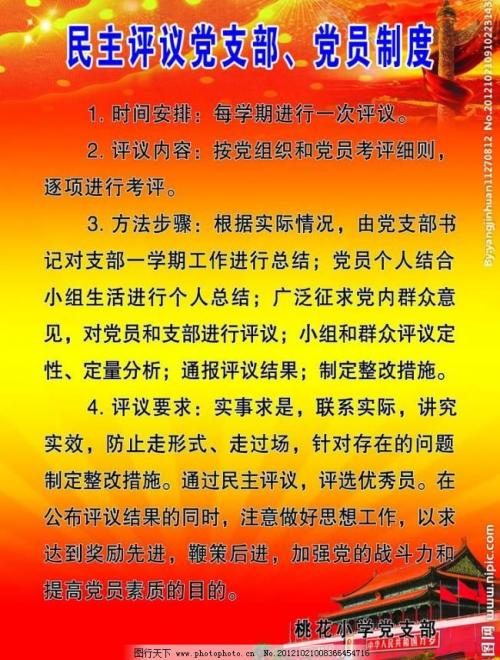 对党员民主评价的个人总结