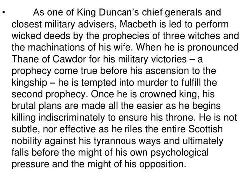 麦克白英文读后感