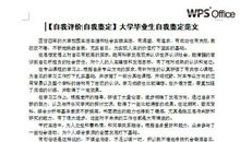 会计自我鉴定范文毕业生