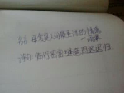 一个描述母爱的好句子